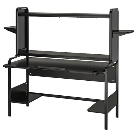 FREDDE Gaming desk, black, 55 1/8/72 7/8x29 1/8x57 1/2 .